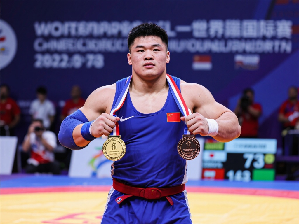 刘伟健勇夺举重男子73公斤级双金牌 男子73公斤级是一个竞争激烈的重量级别,